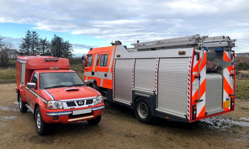 Small fire response vehicle and fire engine for hire from Fire-Medics, Event Fire, Rescue & Emergency Medical Cover specialists, Belfast, Dublin, Cork / Donegal / Sligo, Ireland