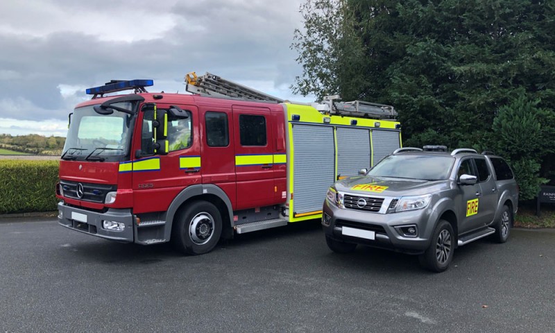 Fire response vehicle and fire engine for hire from Fire-Medics, Event Fire, Rescue & Emergency Medical Cover specialists, Belfast, Dublin, Cork / Donegal / Sligo, Ireland