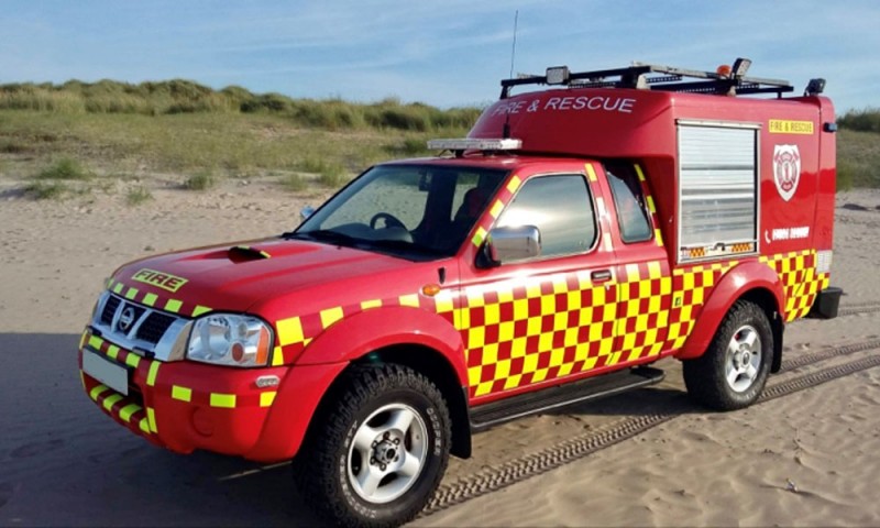 Small fire response vehicle - Aviation Crash Rescue Cover for air shows, air displays, fly-ins, flying operations, test flights supplied by Fire-Medics, Event Fire, Rescue & Emergency Medical Cover, Belfast, Dublin, Cork / Donegal / Sligo, Ireland