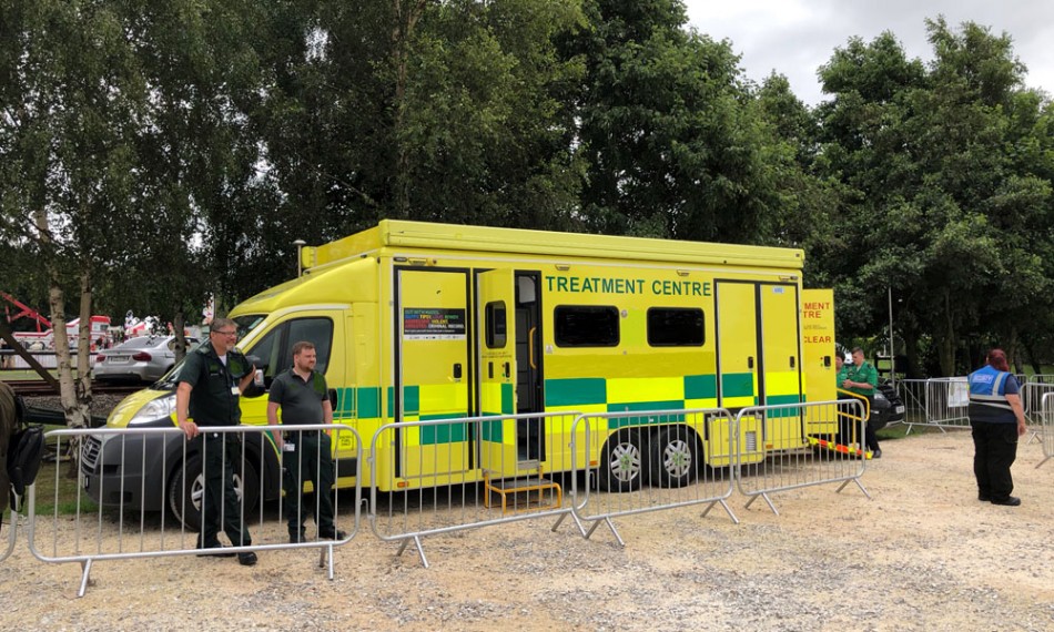 Mobile treatment vehicle - Fire-Medics, Event Fire Cover & Emergency Medical Cover, SFX and training, Belfast, Dublin, Cork / Donegal / Sligo providing an all Ireland service