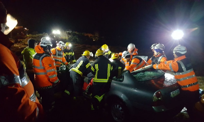 Road traffic collision film shoot - Fire-Medics, Event Fire, Rescue & Emergency Medical Cover, SFX and training, Belfast, Dublin, Cork / Donegal / Sligo providing an all Ireland service