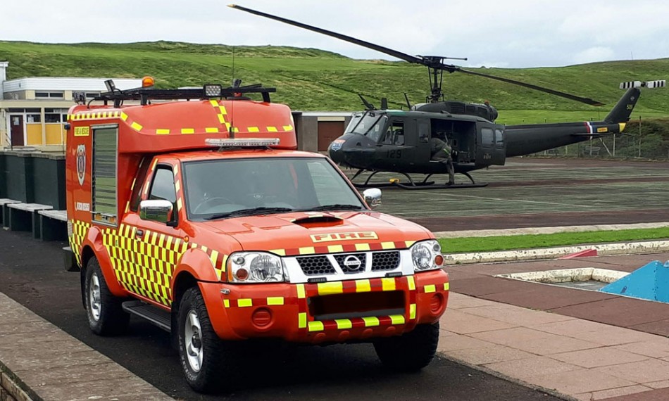 Helipad Fire Cover - Aviation Crash Rescue Cover for air shows, air displays, fly-ins, flying operations, test flights supplied by Fire-Medics, Event Fire, Rescue & Emergency Medical Cover specialists, Belfast, Dublin, Cork / Donegal / Sligo, Ireland
