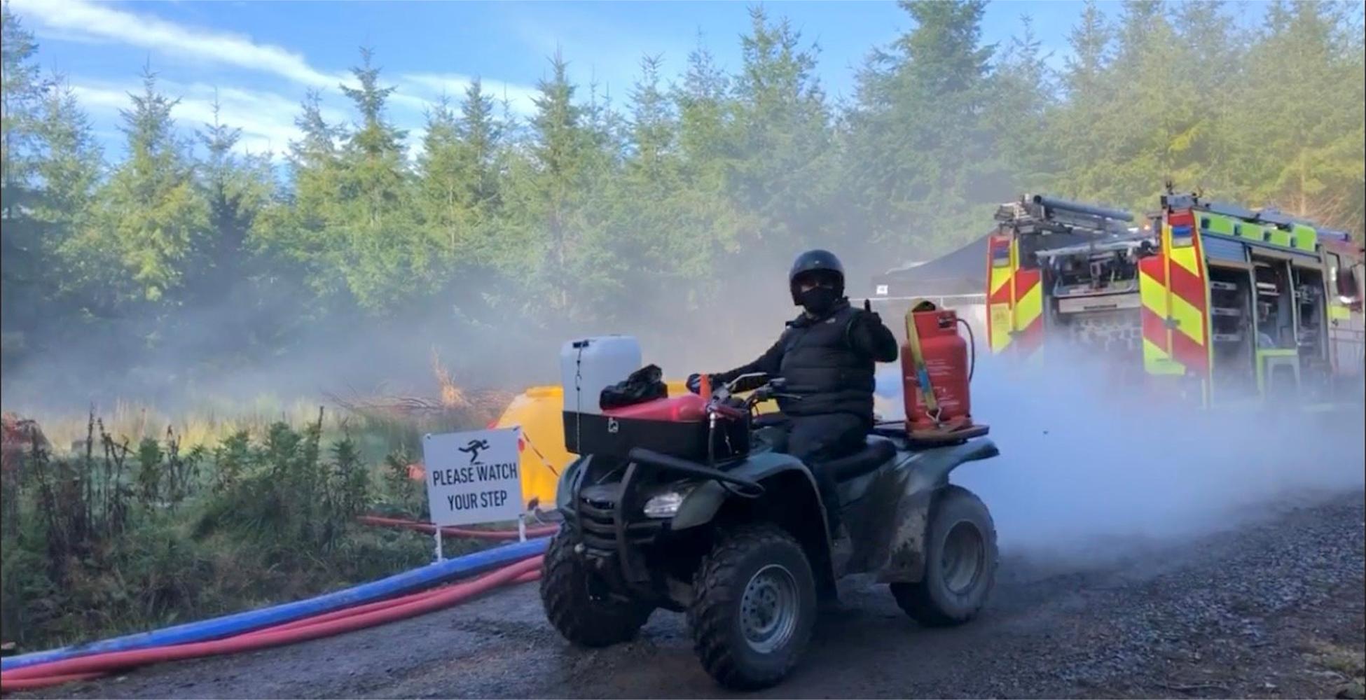 Quad fog machine SFX as  provided by Fire-Medics, Event Fire Cover & Emergency Medical Cover specialists, Belfast, Dublin, Donegal / Sligo providing an all Ireland service.