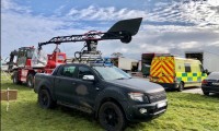 Special effects (SFX) ambulance at Fire-Medics base - Event Fire, Rescue & Emergency Medical Cover specialists,  Belfast, Dublin, Donegal / Sligo providing an all Ireland service.